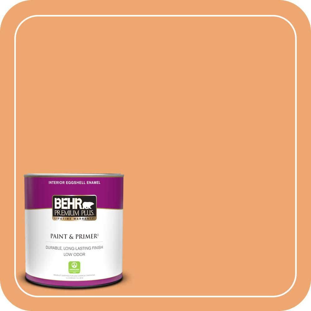 BEHR PREMIUM PLUS #HDC-SP16-04 Apricot Jam Enamel Low Odor & Primer
