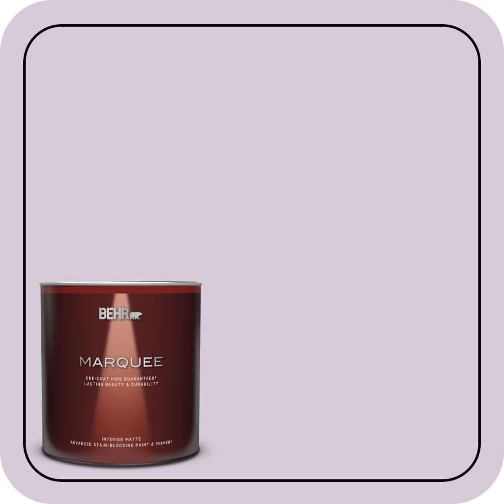 BEHR MARQUEE 1 qt. #670C-3 Purple Cream Matte Interior Paint & Primer