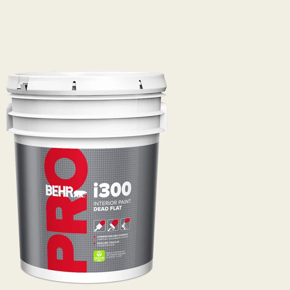BEHR PRO 5 gal. #PPU10-13 Snowy Pine Dead Flat Interior Paint