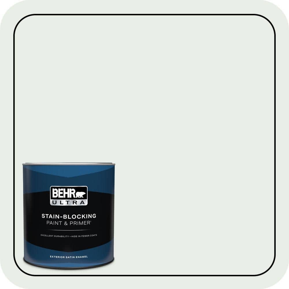 BEHR ULTRA 1 qt. #700E-1 Dew Drop Satin Enamel Exterior Paint & Primer