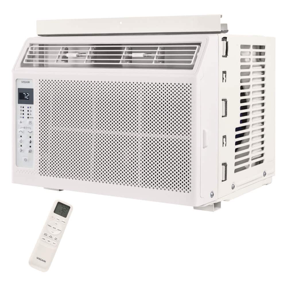 Vissani 5,000 BTU 115-Volt Window Air Conditioner cools 150 sq. ft. with Remote in White (4)
