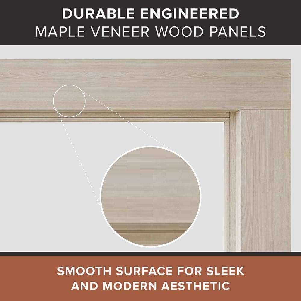 Modern Ember Sabine 72 in. x 54 in. Overall Dims Full Surround Fireplace Wood Mantel 48 in. x 42 in. Interior Opening in Unfinished (3)