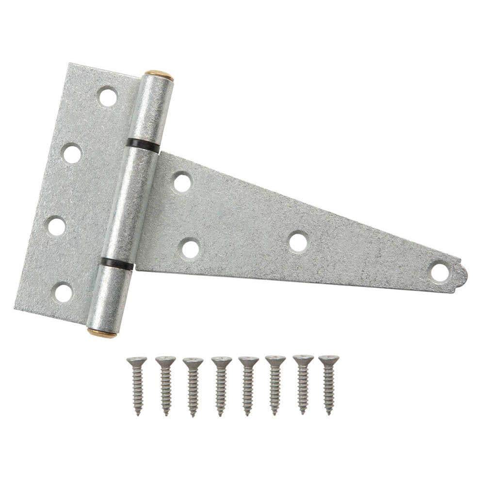 Everbilt (2-Pack) 6 in. Standard Galvanized Heavy-Duty Tee Hinge (3)