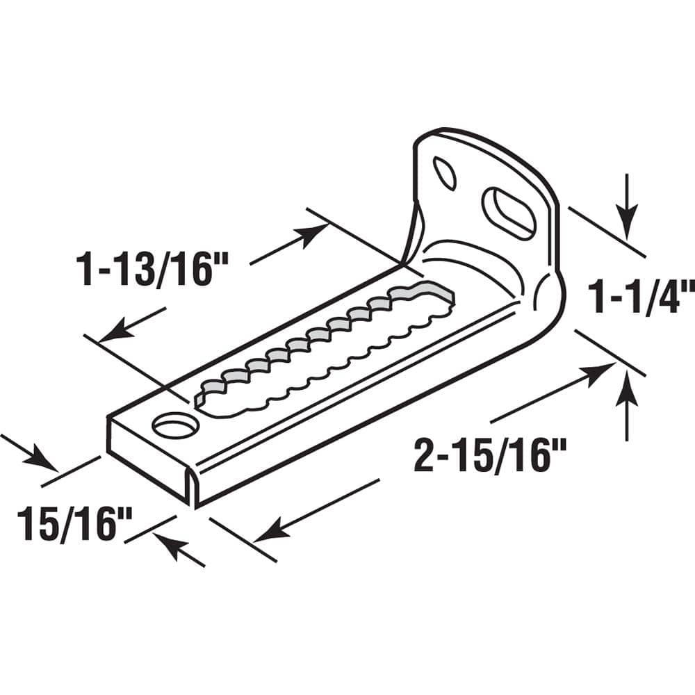 Prime-Line Bi-Fold Door Bottom Pivot Bracket, Steel (2)
