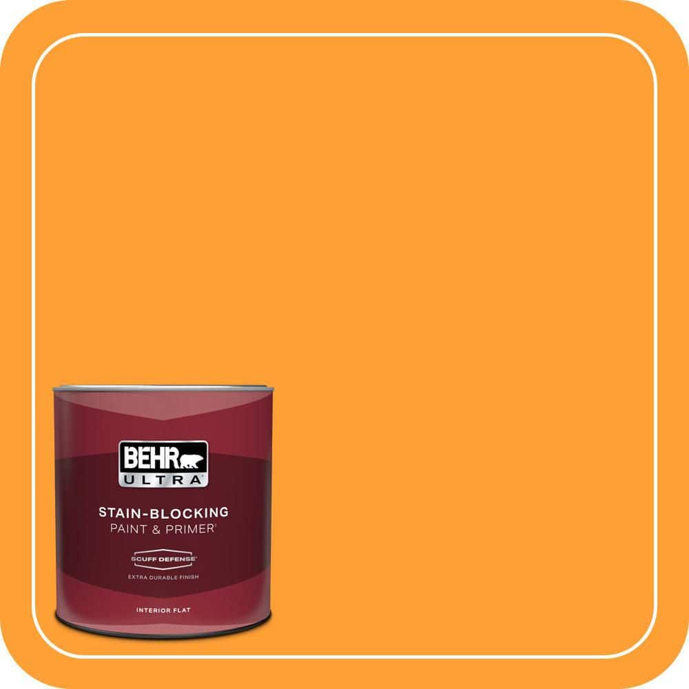 BEHR ULTRA 1 qt. #P250-7 Blazing Bonfire Extra Durable Flat Interior Paint & Primer