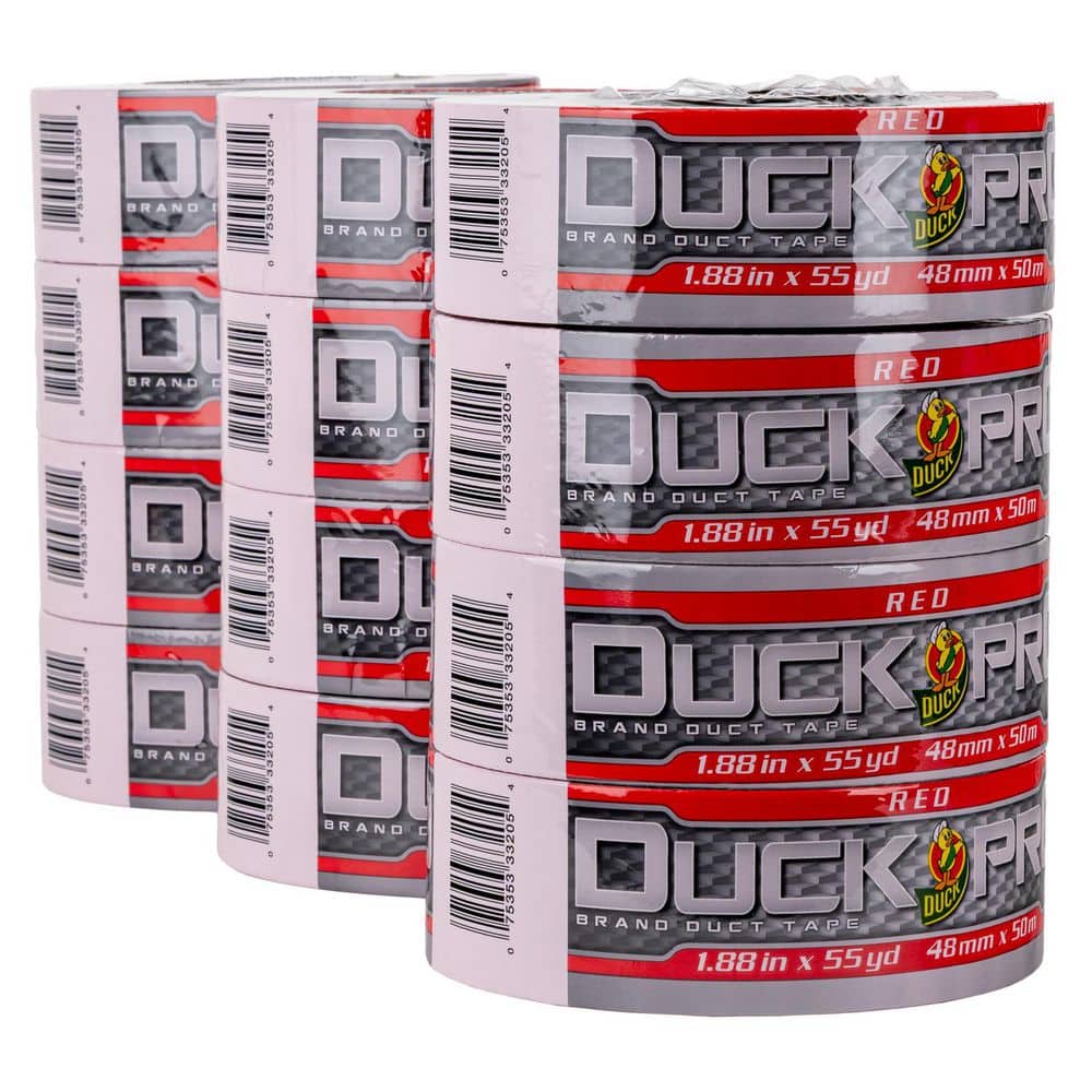 Duck Pro (12-Pack) 1.88 in. x 55 yds. Red All-Purpose Duct Tape
