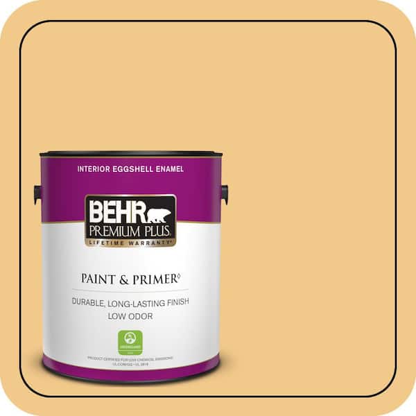 BEHR PREMIUM PLUS Home Decorators Collection #HDC-CL-16 Beacon Yellow Enamel Interior/Exterior Paint & Primer Color Sample (2)