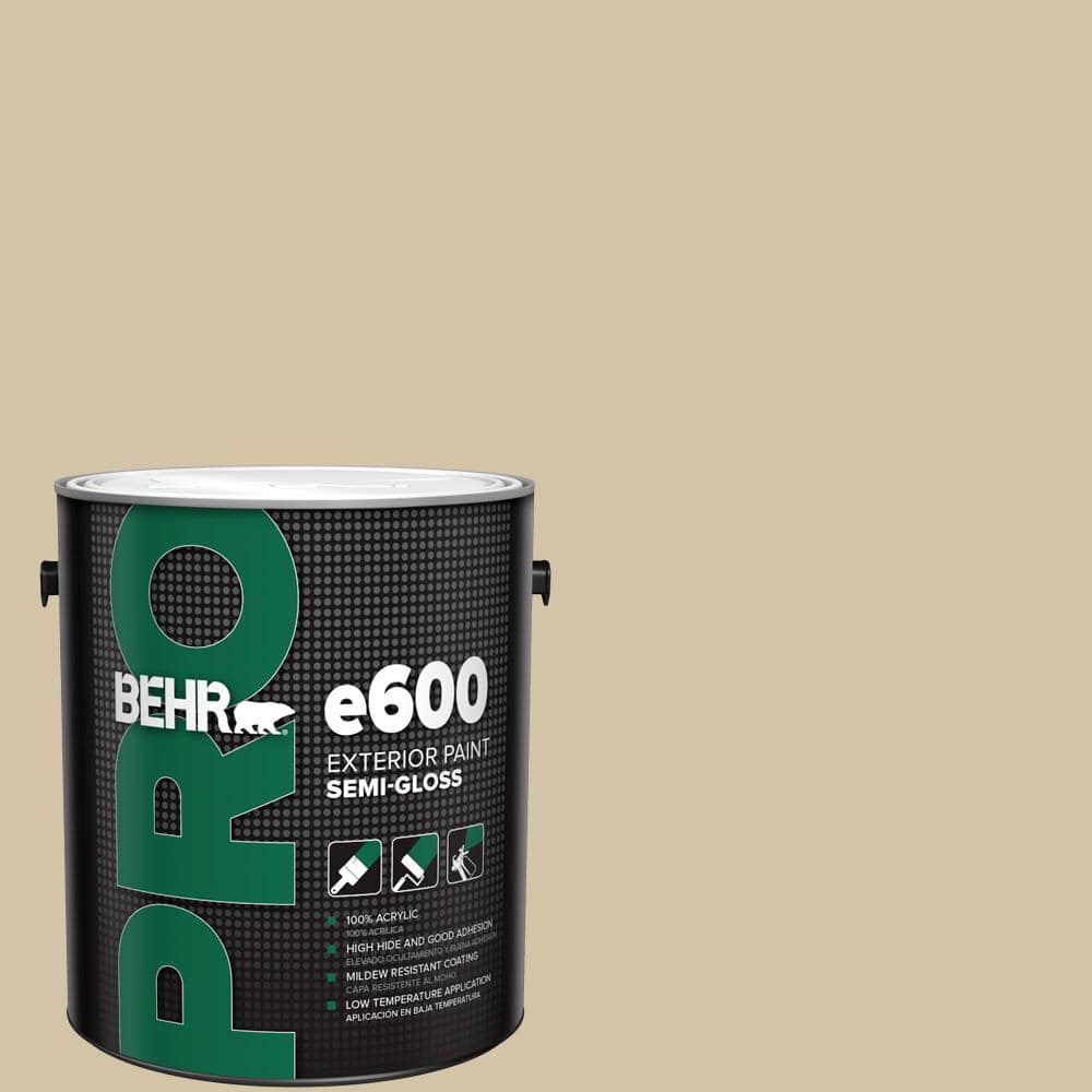 BEHR PRO 1 gal. #740C-3 Oat Straw Semi-Gloss Exterior Paint
