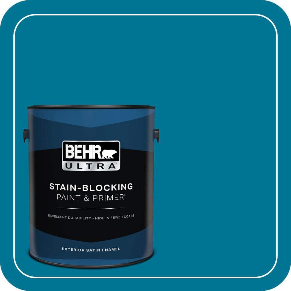 BEHR ULTRA 1 gal. #S-G-520 Blue Luxury Satin Enamel Exterior Paint & Primer