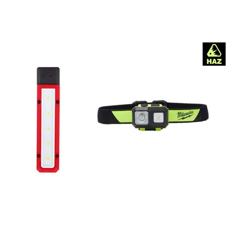 Milwaukee 310 Lumens LED Intrinsically Safe Spot/Flood Headlamp and 300 Lumens LED Magnetic Flood Light (1)