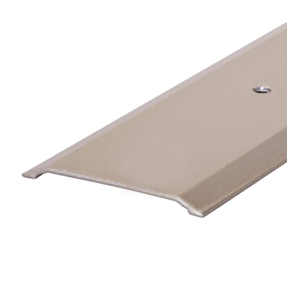 M-D Building Products 1-3/4 in. x 1/8 in. x 36 in. Satin Nickel Aluminum Flat Profile Threshold for Interior Doorways (4)