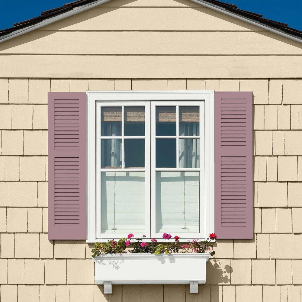 Glidden Premium 1 qt. PPG1048-5 Coffee Rose Satin Exterior Latex Paint (4)