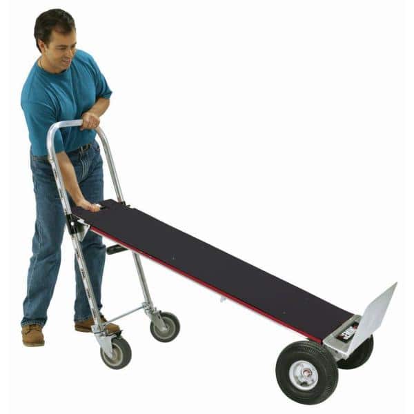 Magliner 1,250 lb. Capacity Gemini XL Convertible Aluminum Hand Truck with Locking Casters, Non-Skid Platform and Foam Wheels (2)