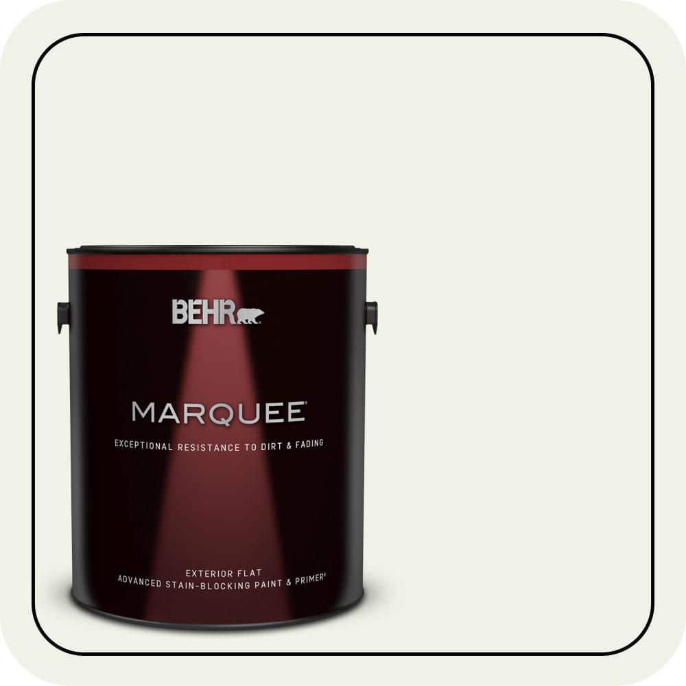 BEHR MARQUEE 1 gal. #PPU18-07 Falling Snow Flat Exterior Paint & Primer