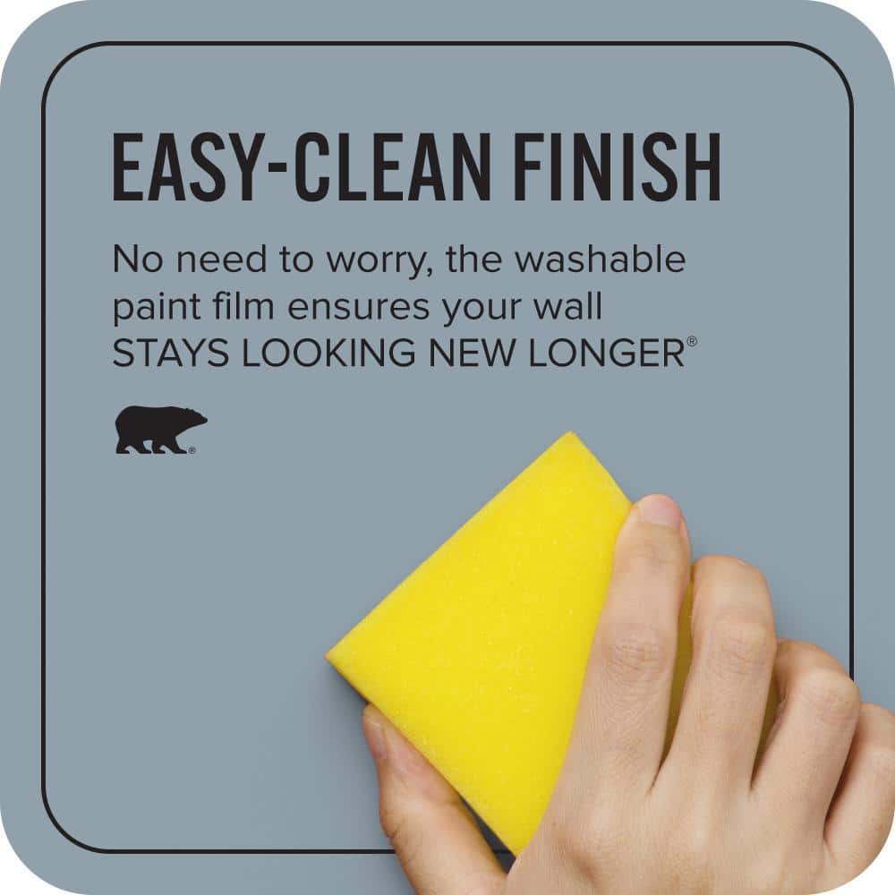 BEHR ULTRA 1 qt. #N480-4A Dusty Denim Extra Durable Satin Enamel Interior Paint and Primer (3)