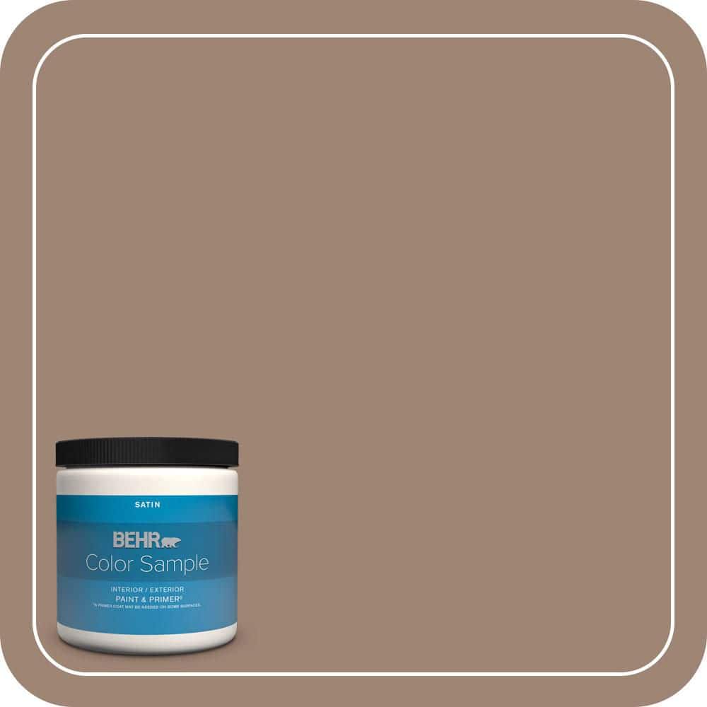 BEHR PREMIUM PLUS #760B-5 Blanket Brown Enamel Interior/Exterior Paint & Primer Color Sample (1)