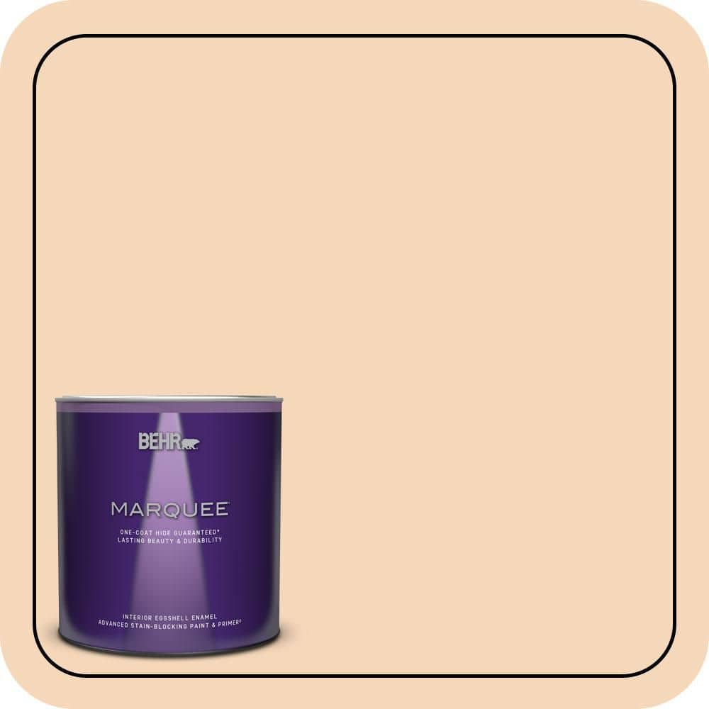 BEHR MARQUEE 1 qt. #PPU4-11 Porcelain Peach Eggshell Enamel Interior Paint & Primer