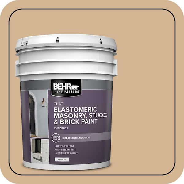 BEHR PREMIUM 5 gal. #MS-29 Antique Gold Elastomeric Masonry, Stucco and Brick Exterior Paint (2)