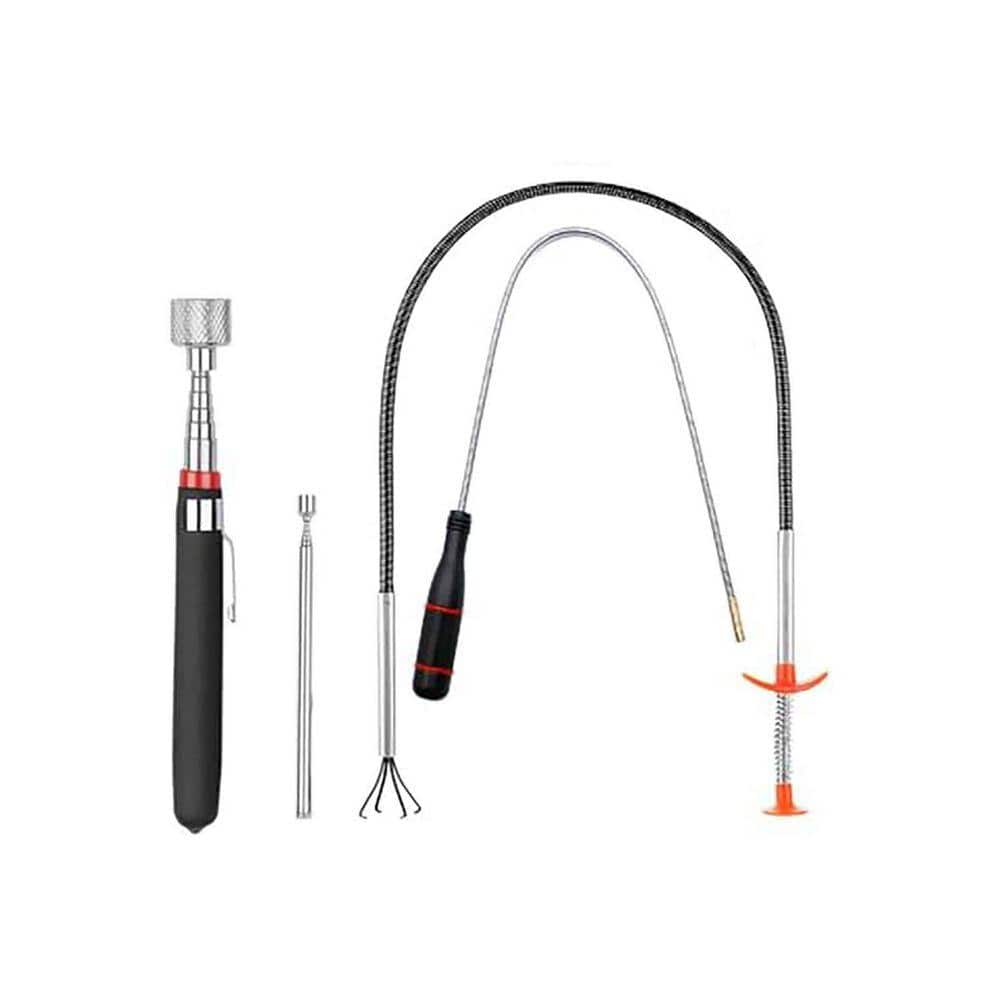 Justincity Telescoping Magnetic Pick-Up Tool Set 5 to 36 in. Retrieving Flexible Bendable Grabber Claw Stick (4-Pack) (1)