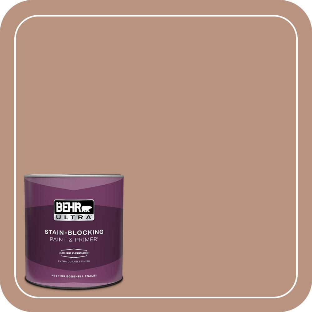 BEHR ULTRA 1 qt. #MQ1-59 Caramel Cream Extra Durable Eggshell Enamel Interior Paint & Primer