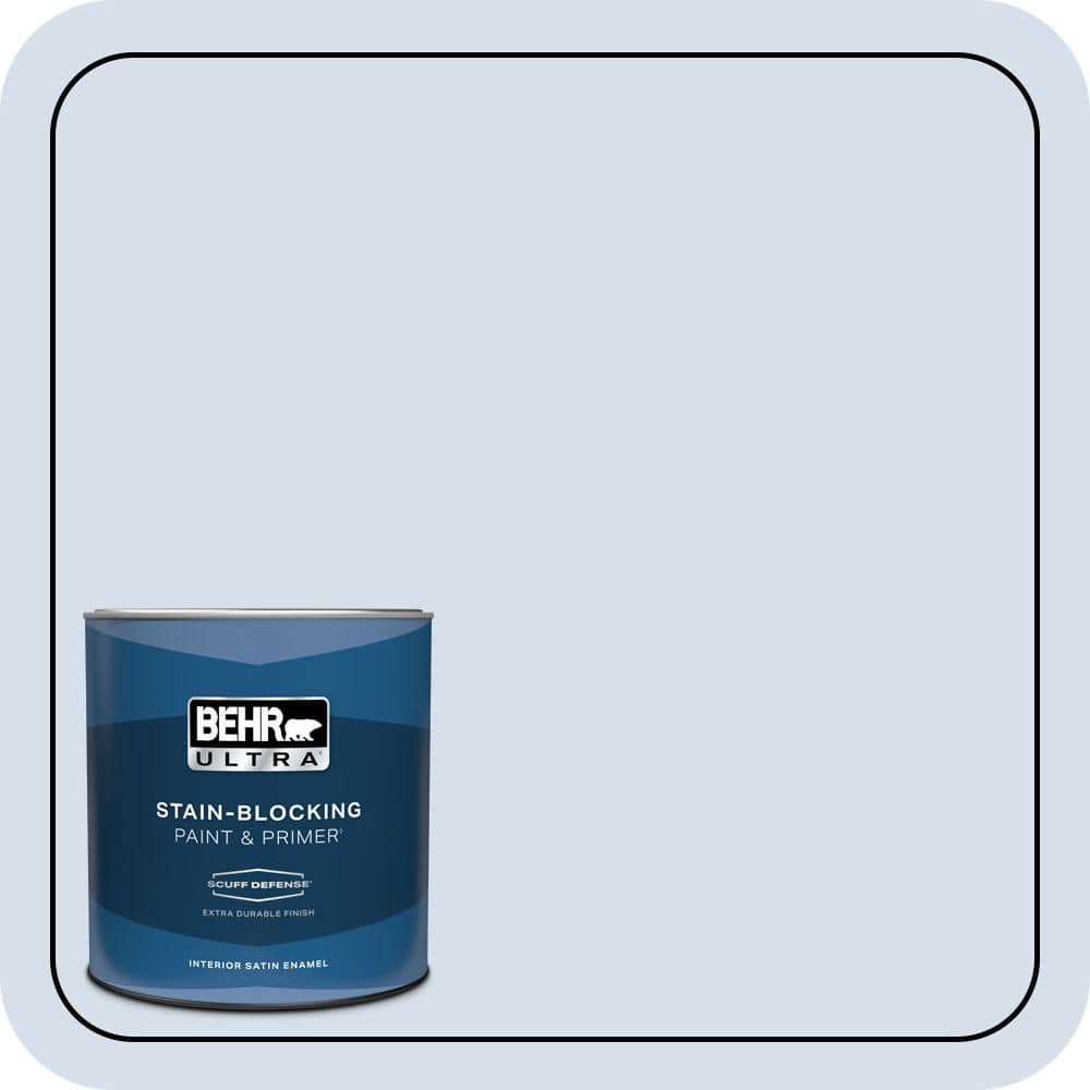 BEHR ULTRA 1 qt. #610C-1 Northern Star Extra Durable Satin Enamel Interior Paint & Primer