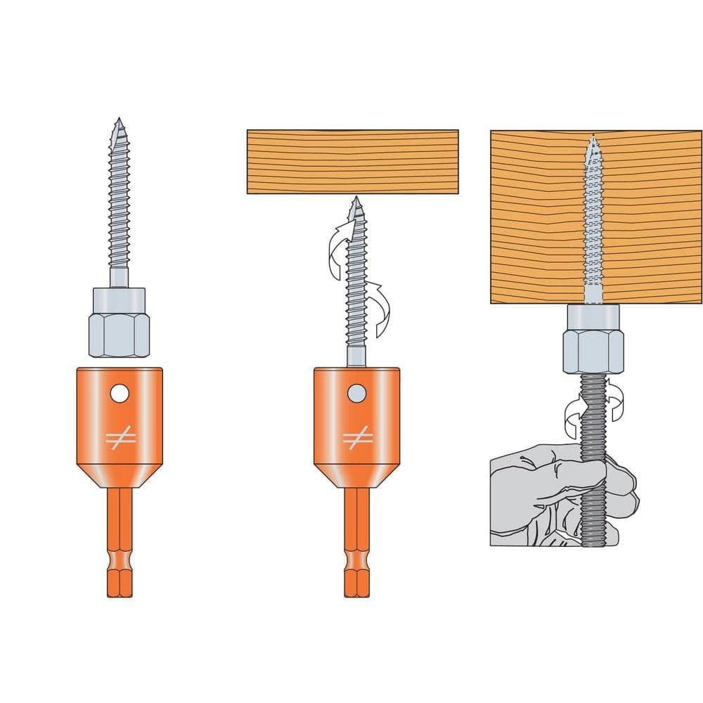 Simpson Strong-Tie RND 5/8 in. Steel Rod Hanger Nut Driver (3)