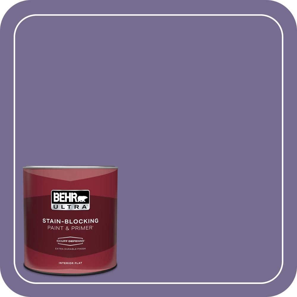 BEHR ULTRA 1 qt. #650D-6 Purple Silhouette Extra Durable Flat Interior Paint & Primer