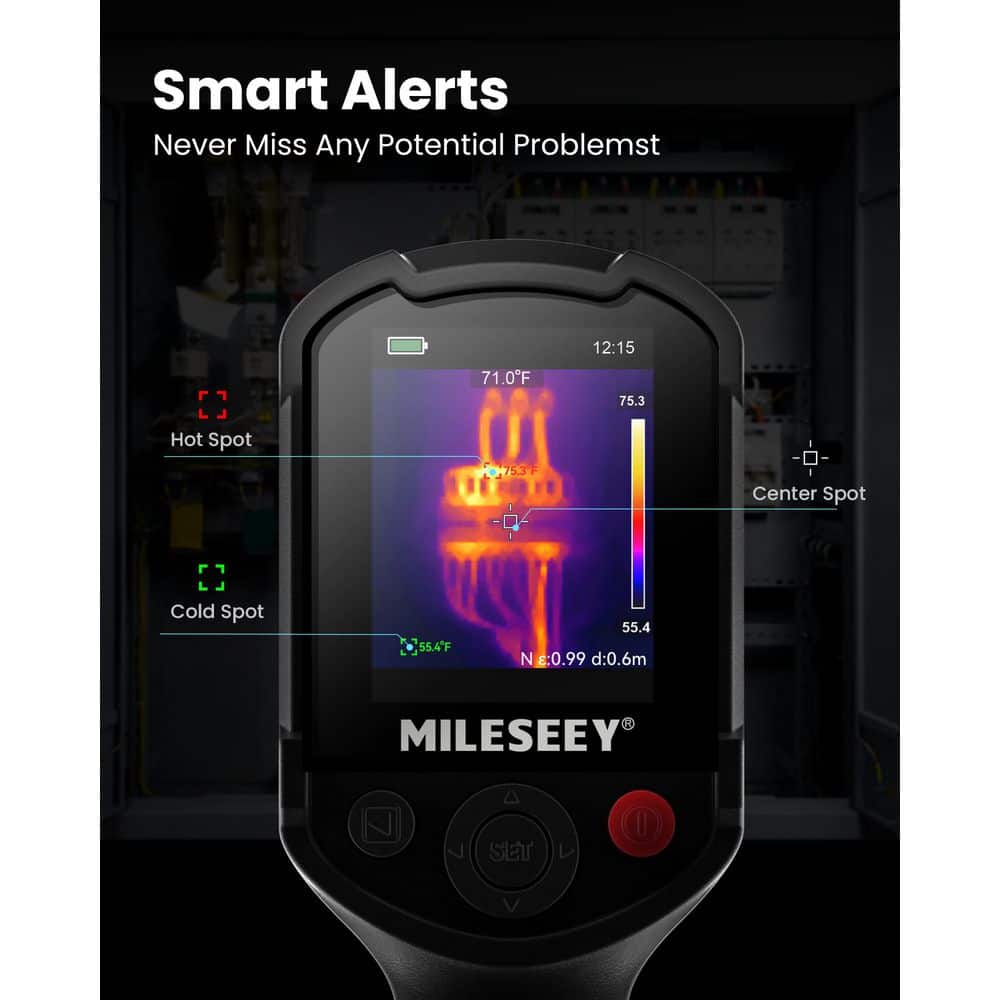 MILESEEY Infrared Thermal Imaging Camera with Video Recording, 2.8 in. LCD Display, -4°F to 1022°F Range, Temperature Alarm (3)