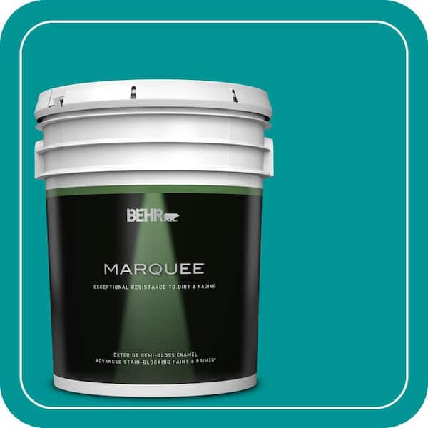 BEHR MARQUEE 5 gal. #P460-6 Paradise Landscape Semi-Gloss Enamel Exterior Paint & Primer (2)