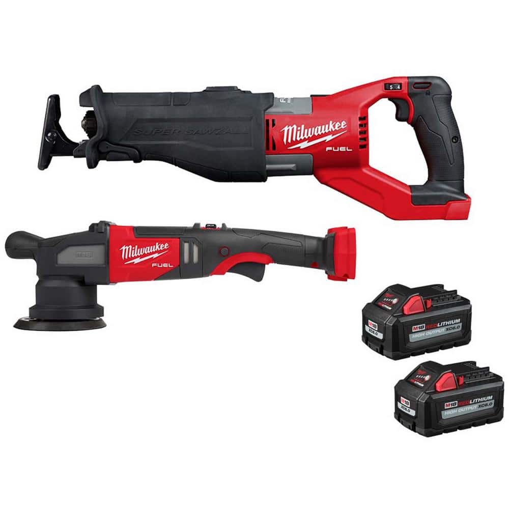 Milwaukee M18 FUEL 18V Lith-Ion Brushless Cordless Super SAWZALL Reciprocating Saw w/Polisher & (2) High Output 6.0Ah Battery (1)