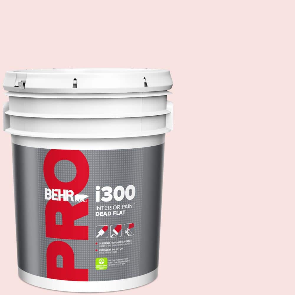 BEHR PRO 5 gal. #RD-W02 Candy Floss Dead Flat Interior Paint