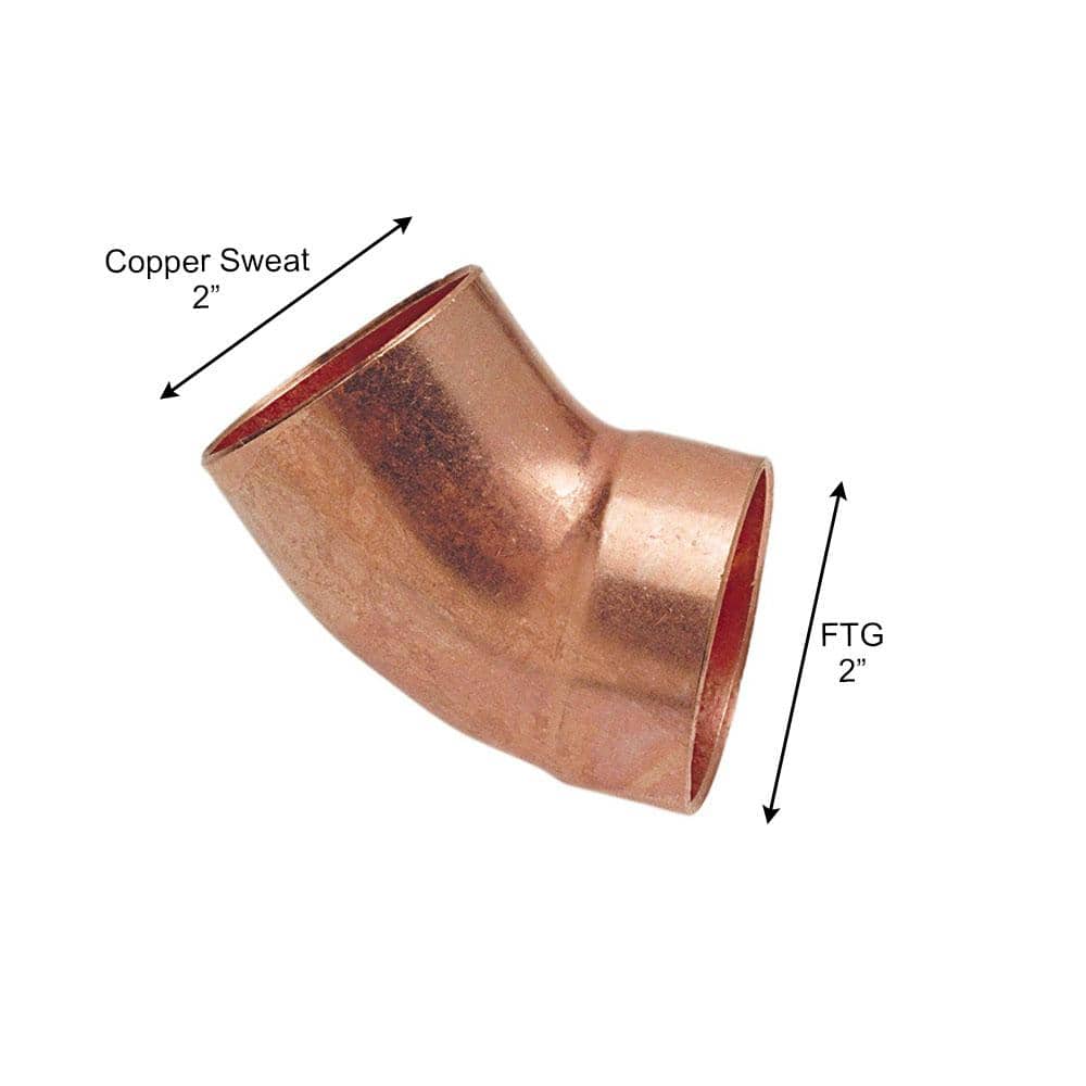 Everbilt 2 in. Copper DWV 45-Degree Fitting x Cup Street Elbow (4)