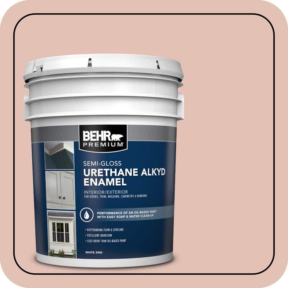 BEHR PREMIUM 5 gal. #S180-2 Sunwashed Brick Urethane Alkyd Semi-Gloss Enamel Interior/Exterior Paint