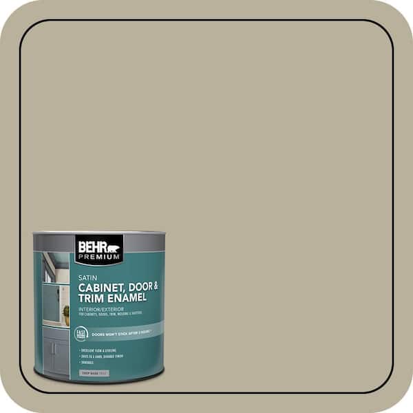 BEHR PREMIUM 1 qt. #N340-3 Bonsai Pot Satin Enamel Interior/Exterior Cabinet, Door & Trim Paint (2)