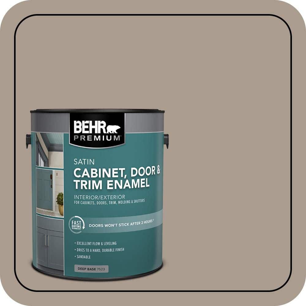 BEHR PREMIUM 1 gal. #N210-4 Espresso Martini Satin Enamel Interior/Exterior Cabinet, Door & Trim Paint (1)
