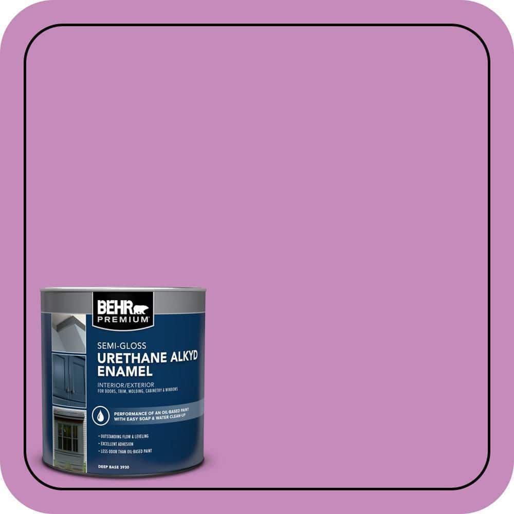 BEHR PREMIUM 1 qt. #P110-4 Rock Star Pink Semi-Gloss Enamel Urethane Alkyd Interior/Exterior Paint (1)