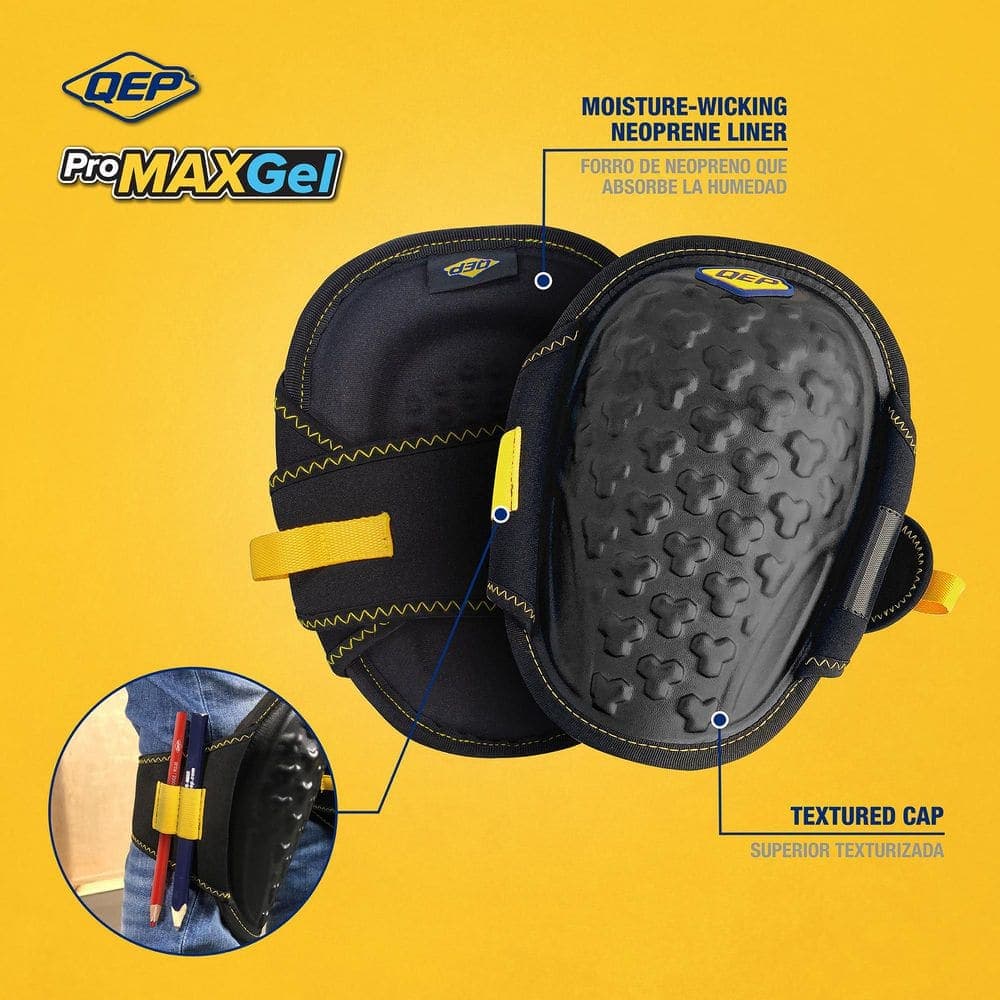 QEP ProMax Gel Knee Pads with Lightweight EVA Foam Cushion and Pen Storage (1-Pair) (3)
