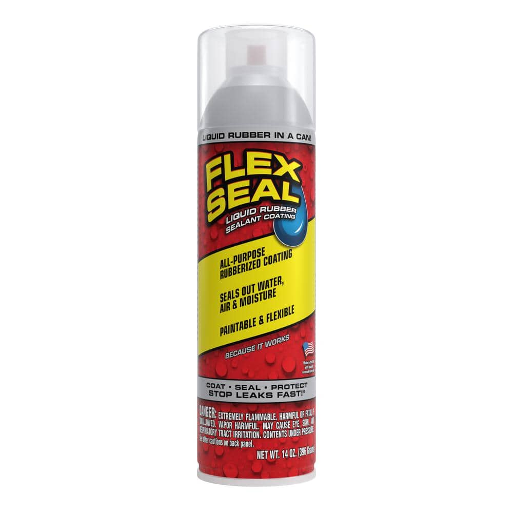 FLEX SEAL FAMILY OF PRODUCTS Flex Seal Clear 14 oz. Aerosol Liquid Rubber Sealant Coating Spray Paint