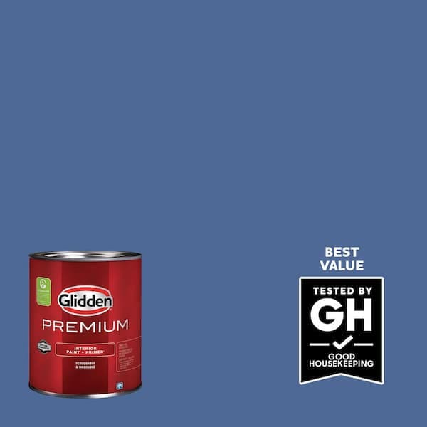 Glidden Premium 1 qt. PPG1166-6 Blue Odyssey Eggshell Interior Latex Paint (2)