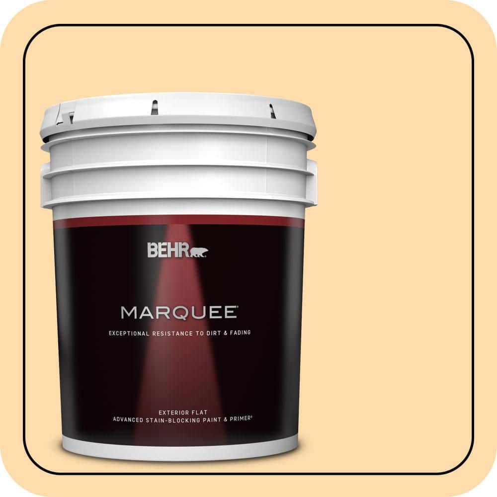 BEHR MARQUEE 5 gal. #P240-2 Peach Glow Flat Exterior Paint & Primer