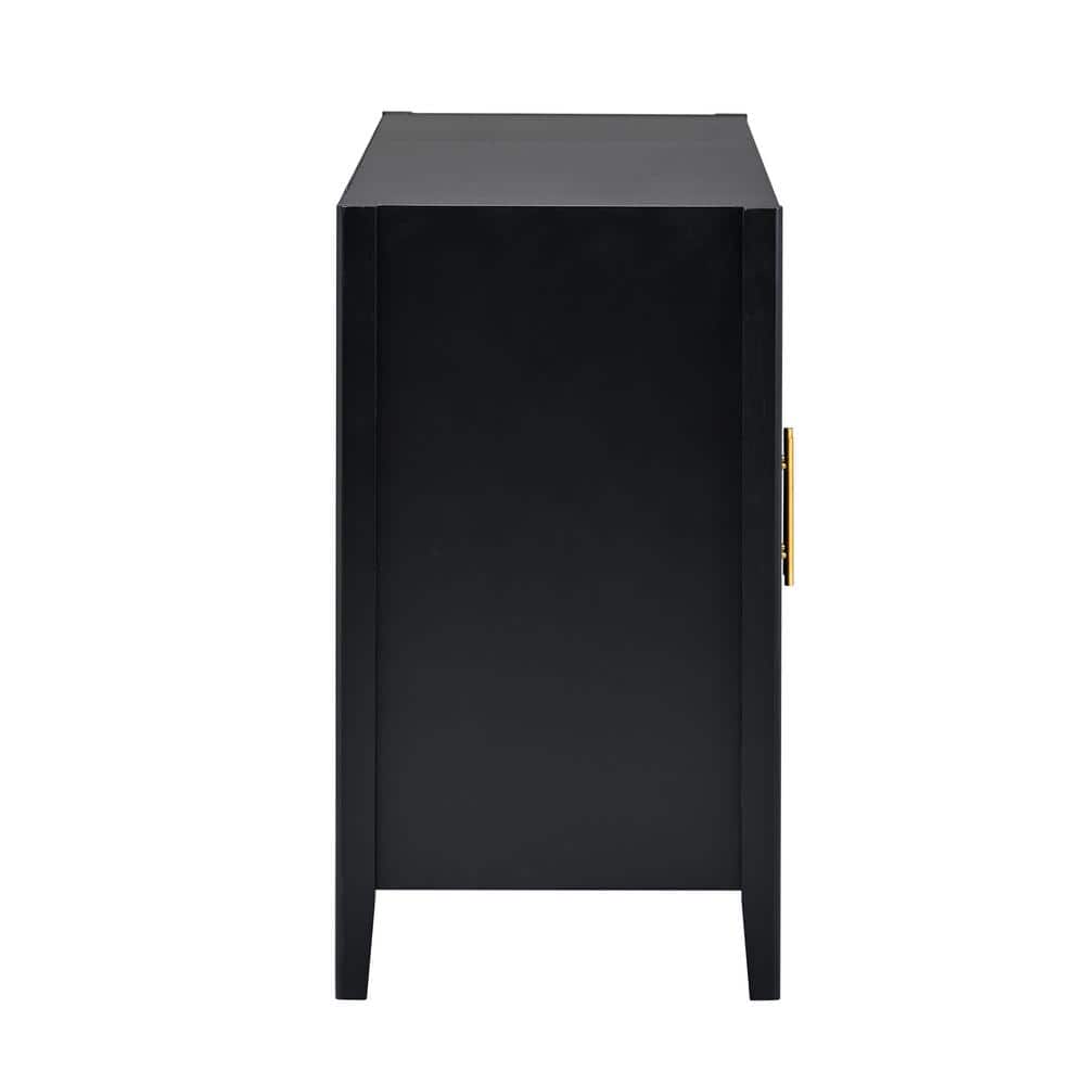 Unbranded 63.1 in. W 17.7 in. D 31.9 in. H MDF Board Linen Cabinet with 4 Doors and 2 Shelves (2)