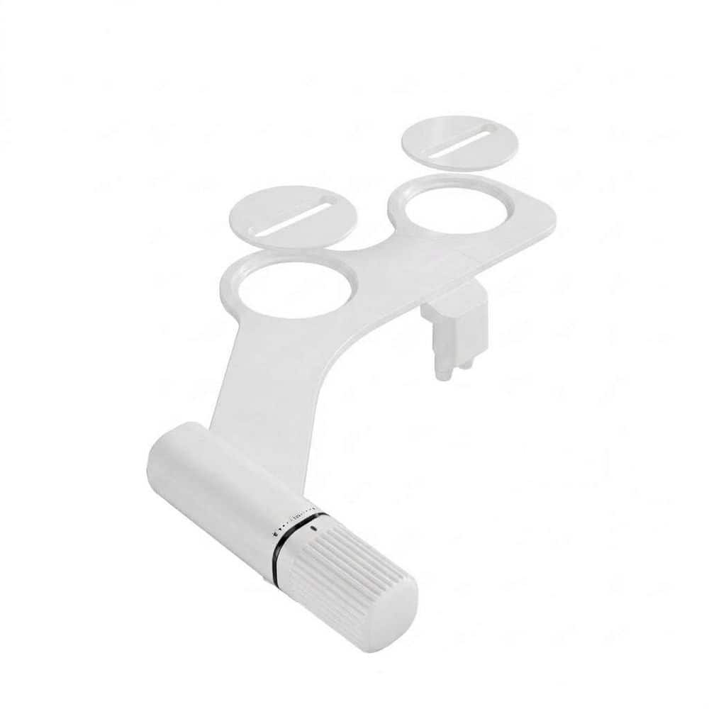 Anqtovp Dual Nozzle Bidet Attachment for Toilet with Adjustable Water Pressure, Ultra Slim Non-Electric, Easy Install