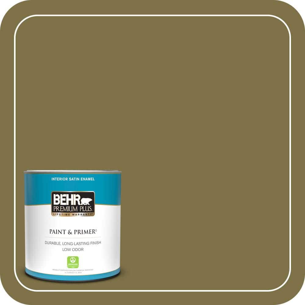 BEHR PREMIUM PLUS #S330-7 Olive Shade Enamel Low Odor & Primer