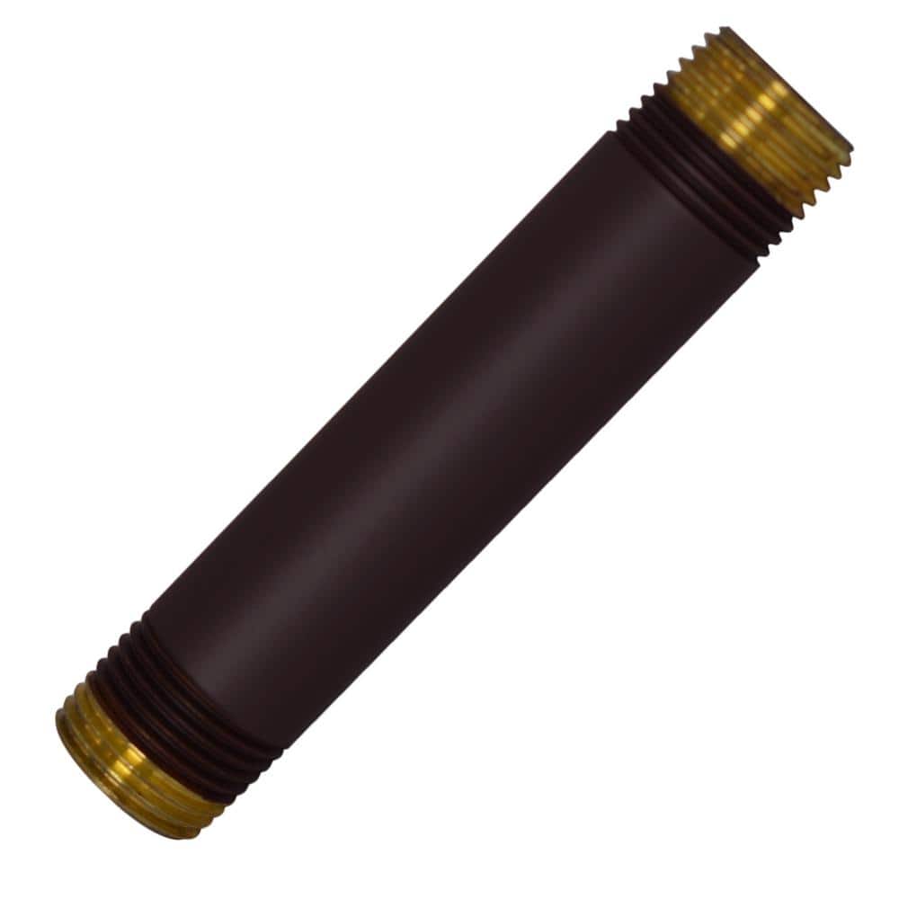 Westbrass 1/2 in. x 4in. IPS Brass Pipe Nipple, Oil Rubbed Bronze (1)
