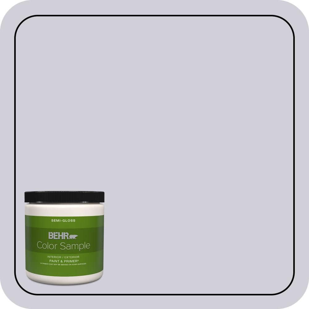 BEHR PREMIUM PLUS 8 oz. #660E-2 Purple Essence Semi-Gloss Interior/Exterior Paint & Primer Color Sample