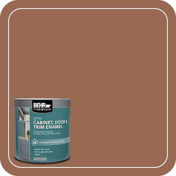 BEHR PREMIUM 1 qt. #AE-11 Rusty Wire Satin Enamel Interior/Exterior Cabinet, Door & Trim Paint (2)