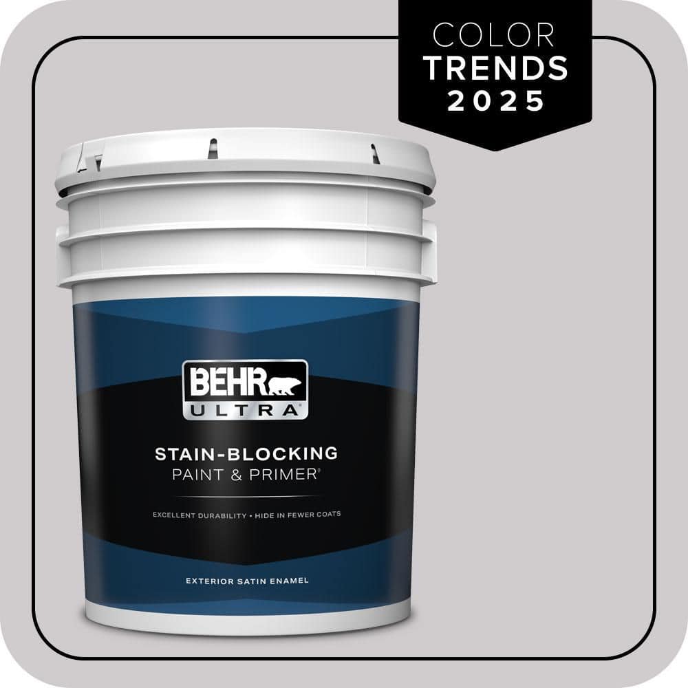 BEHR ULTRA 5 gal. #MQ3-28 Rock Crystal Satin Enamel Exterior Paint & Primer