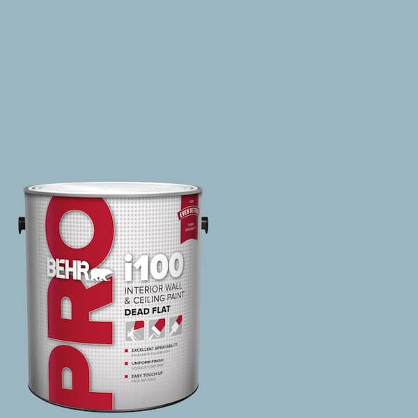 BEHR PRO 1 gal. #S470-3 Peaceful Blue Dead Flat Interior Paint (2)