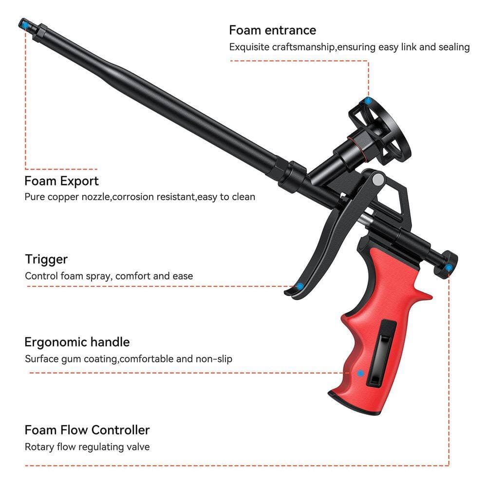Unbranded 2 PCS Spray Foam Gun Upgrade Pu Expanding Professional Caulking Gun for Insulation, Filling, 2-Pack Foam Despensing gun (3)