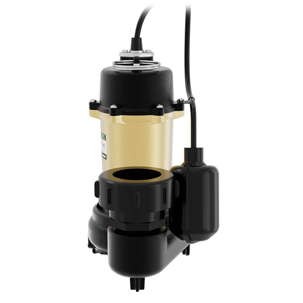 K2 3/4 HP Heavy-Duty Cast Iron Effluent Septic Pump with Tethered Switch (2)